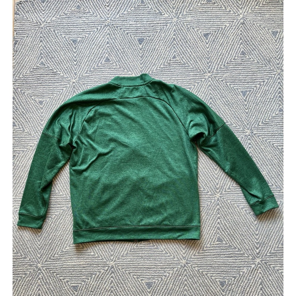 Adidas Full-Zip Polyester Track Jacket - Green/Wh… - image 6